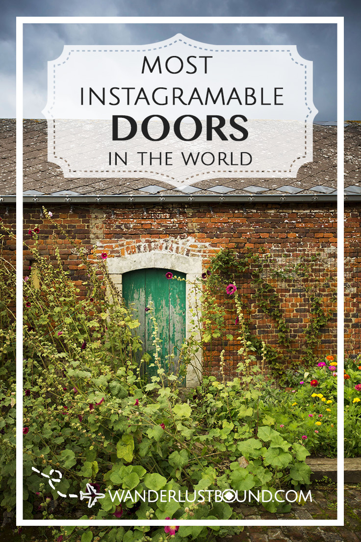 Travel aesthetic photographs of doors around the world that inspire travel.